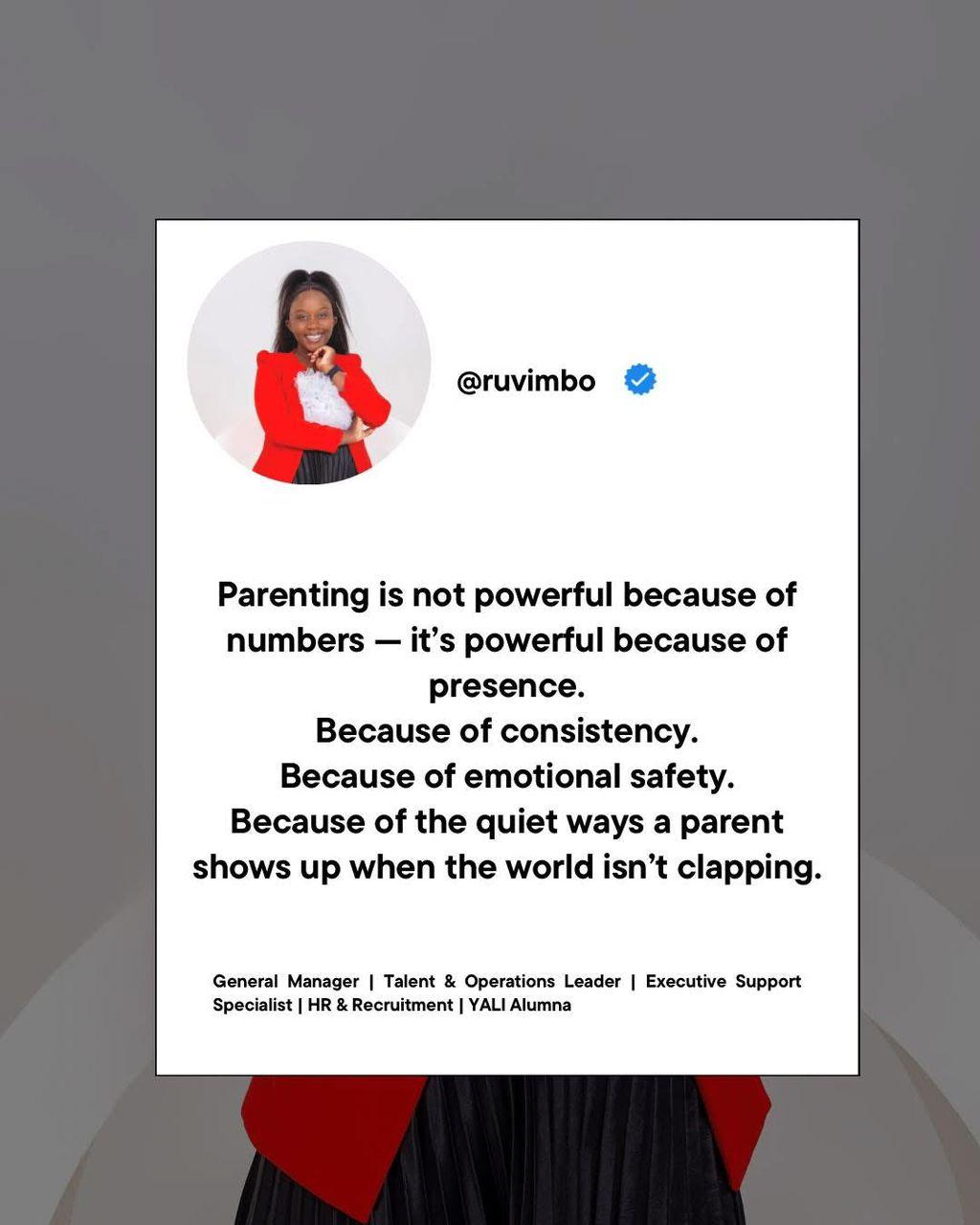 Parenting is not powerful because of numbers — it’s powerful because of presence.